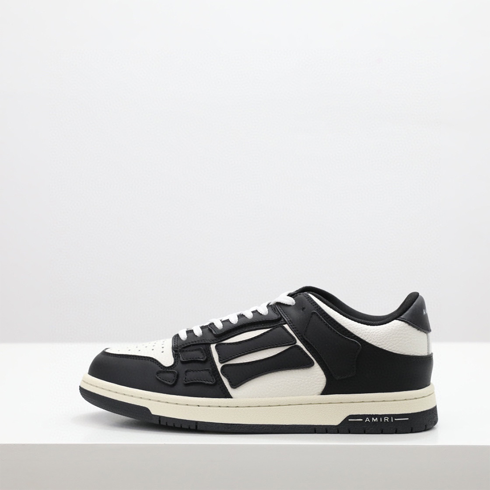 Amiri Skel-Top Low Sneaker Black/White - FashionPlug