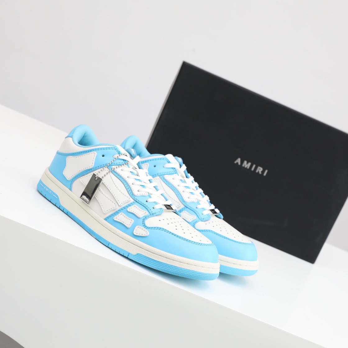 Amiri Skel-Top Low Sneaker Blue/White - FashionPlug