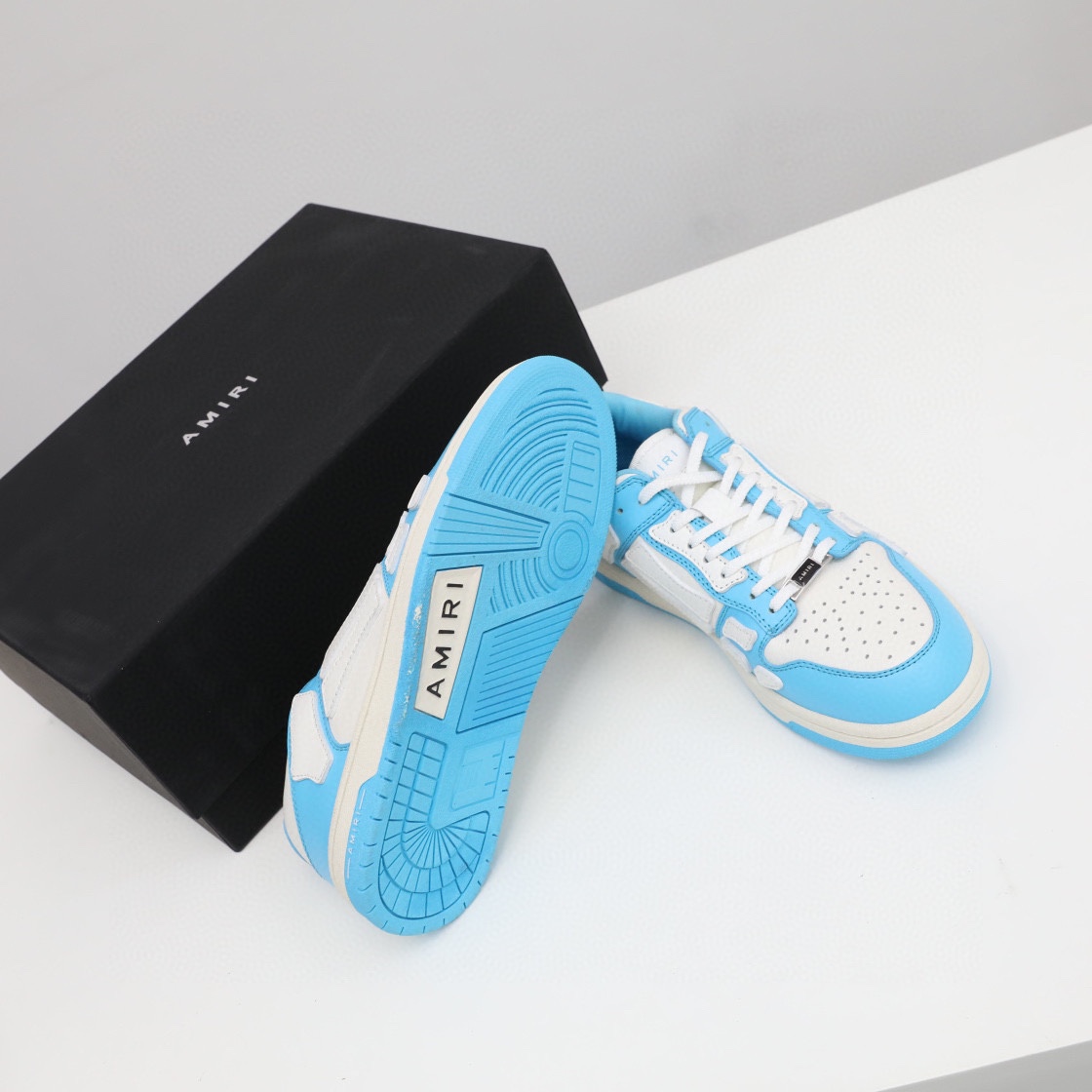 Amiri Skel-Top Low Sneaker Blue/White - FashionPlug