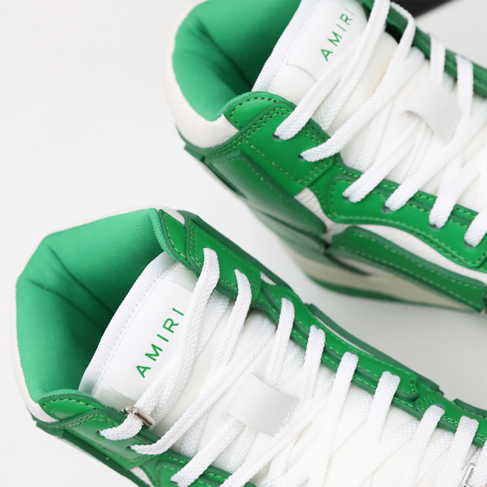 Amiri Skel-Top Hi Sneaker Green/White - FashionPlug