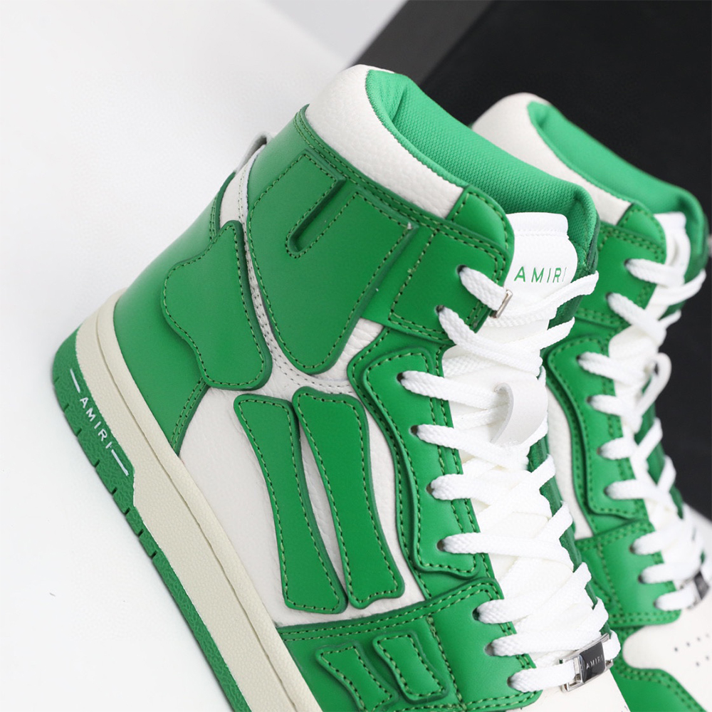 Amiri Skel-Top Hi Sneaker Green/White - FashionPlug