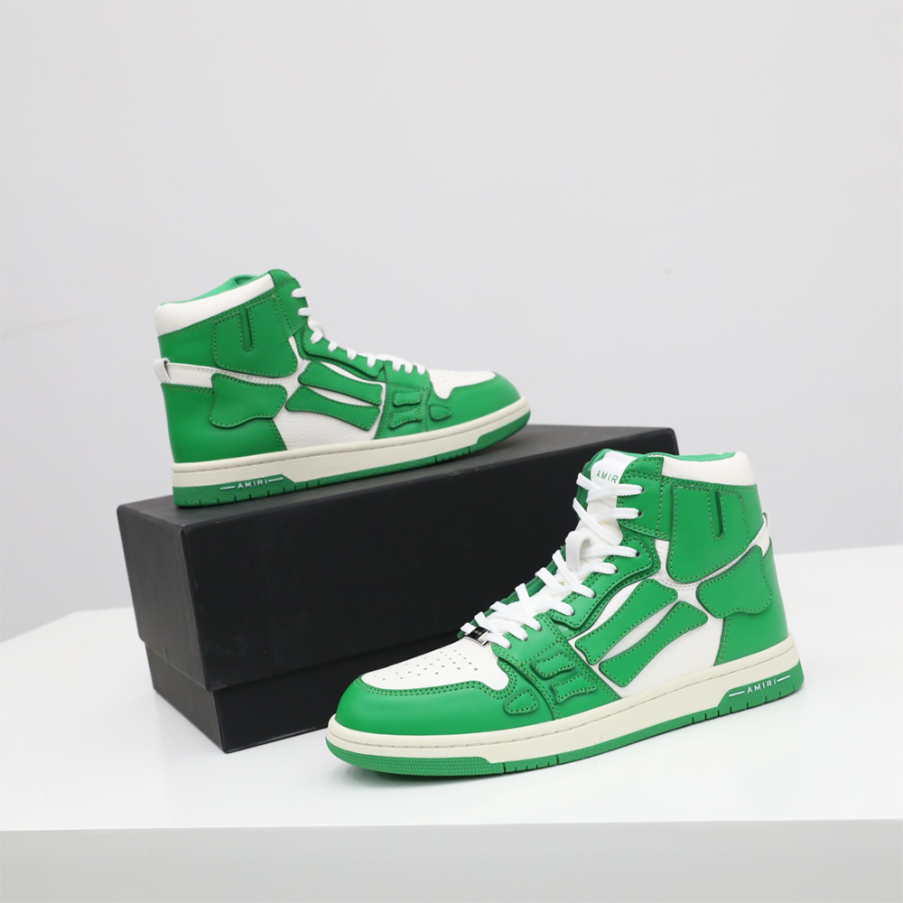 Amiri Skel-Top Hi Sneaker Green/White - FashionPlug