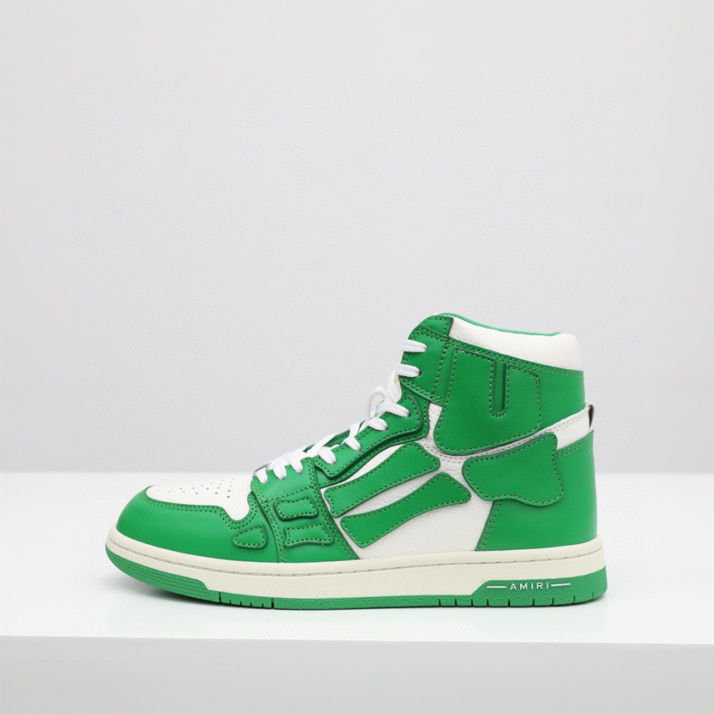 Amiri Skel-Top Hi Sneaker Green/White - FashionPlug