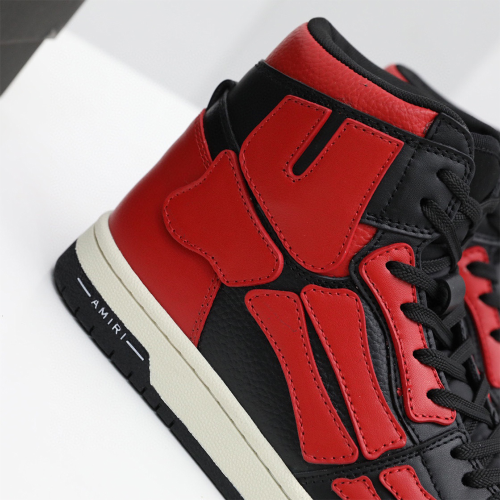 Amiri Skel-Top Hi Sneaker Red/Black - FashionPlug