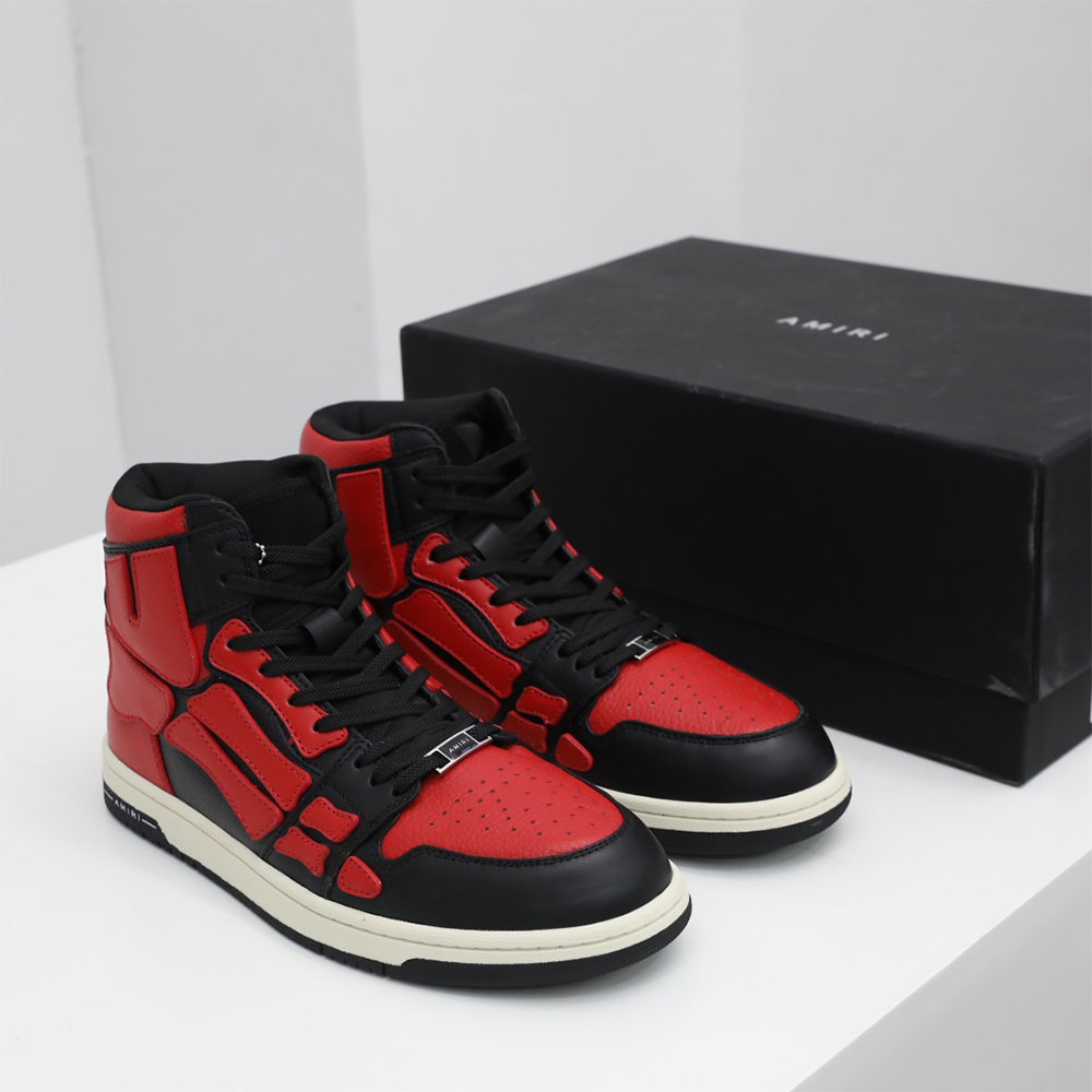 Amiri Skel-Top Hi Sneaker Red/Black - FashionPlug