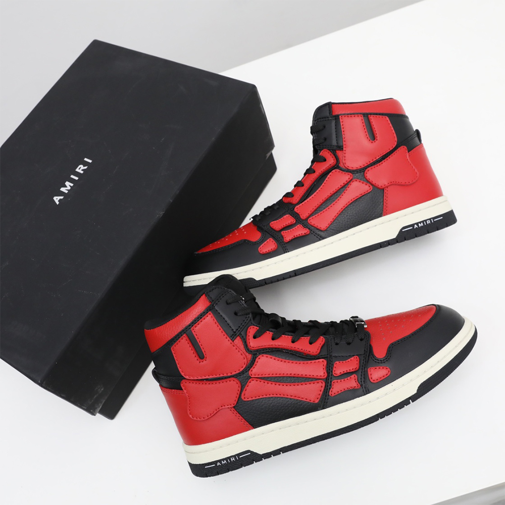 Amiri Skel-Top Hi Sneaker Red/Black - FashionPlug