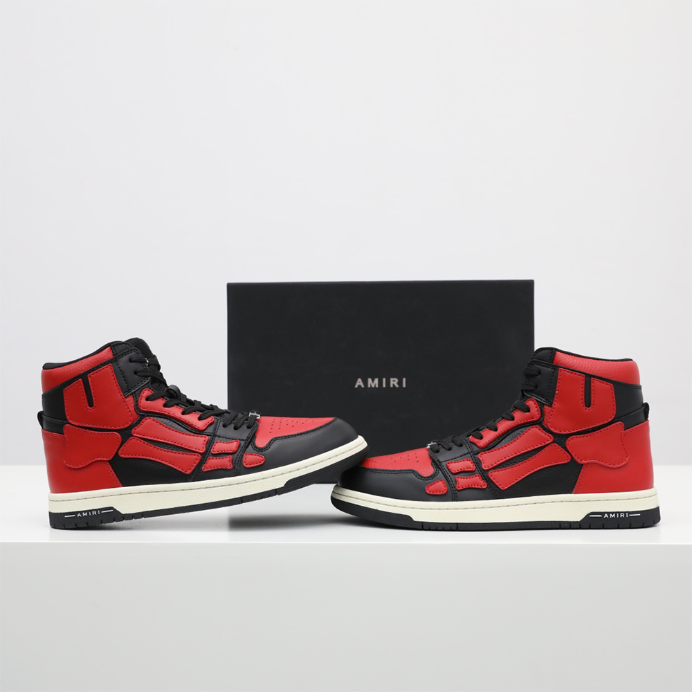 Amiri Skel-Top Hi Sneaker Red/Black - FashionPlug
