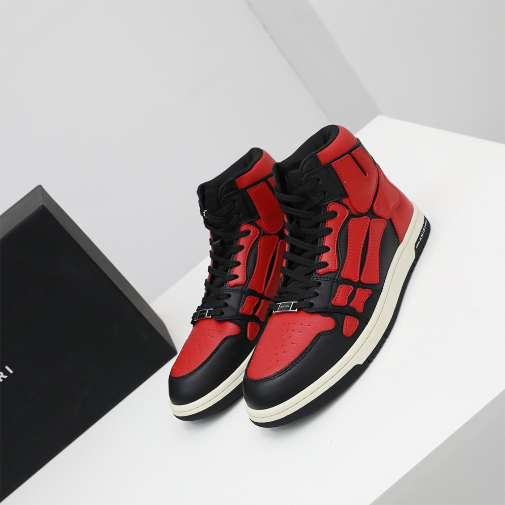 Amiri Skel-Top Hi Sneaker Red/Black - FashionPlug