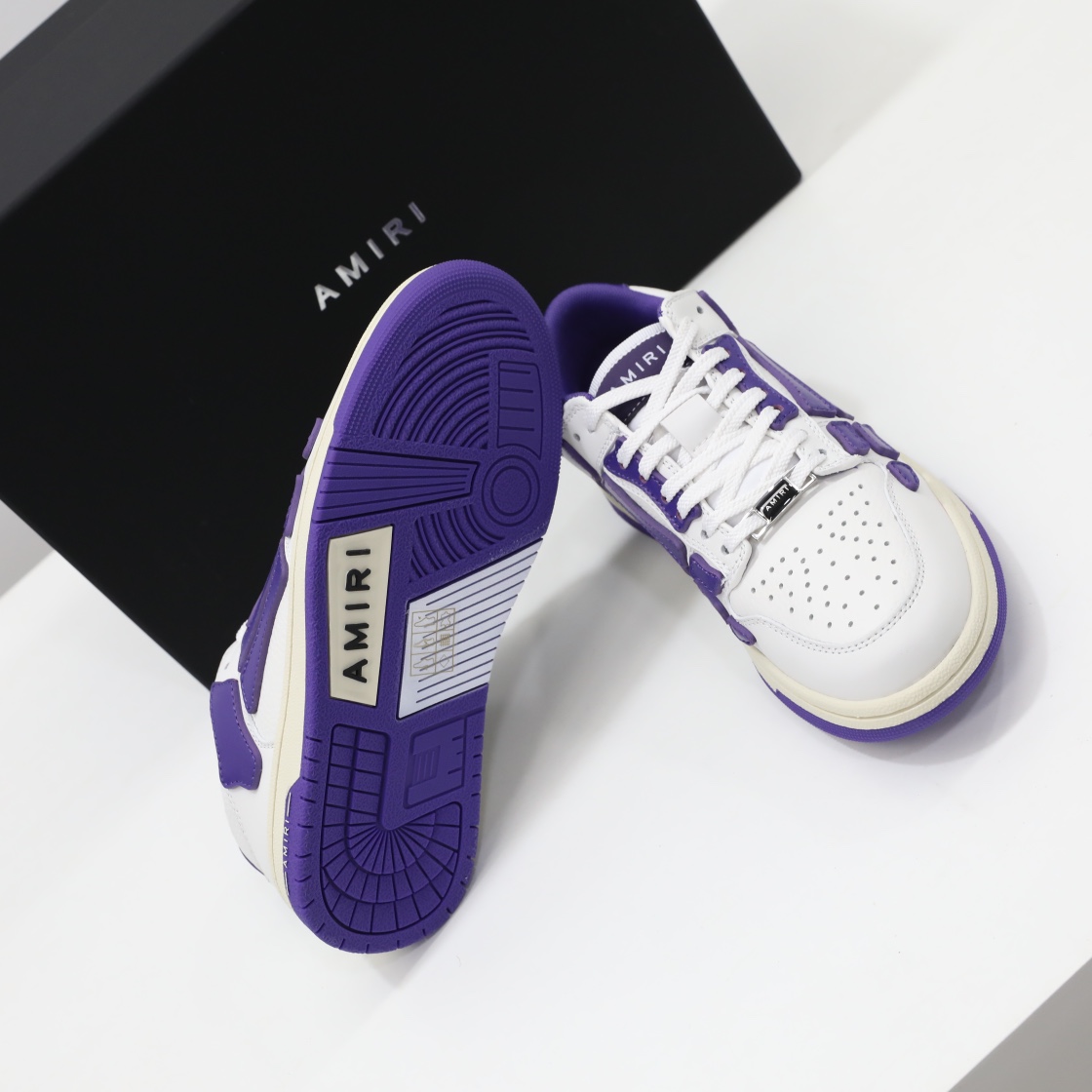 Amiri Skel-Top Low Sneaker Purple/White - FashionPlug