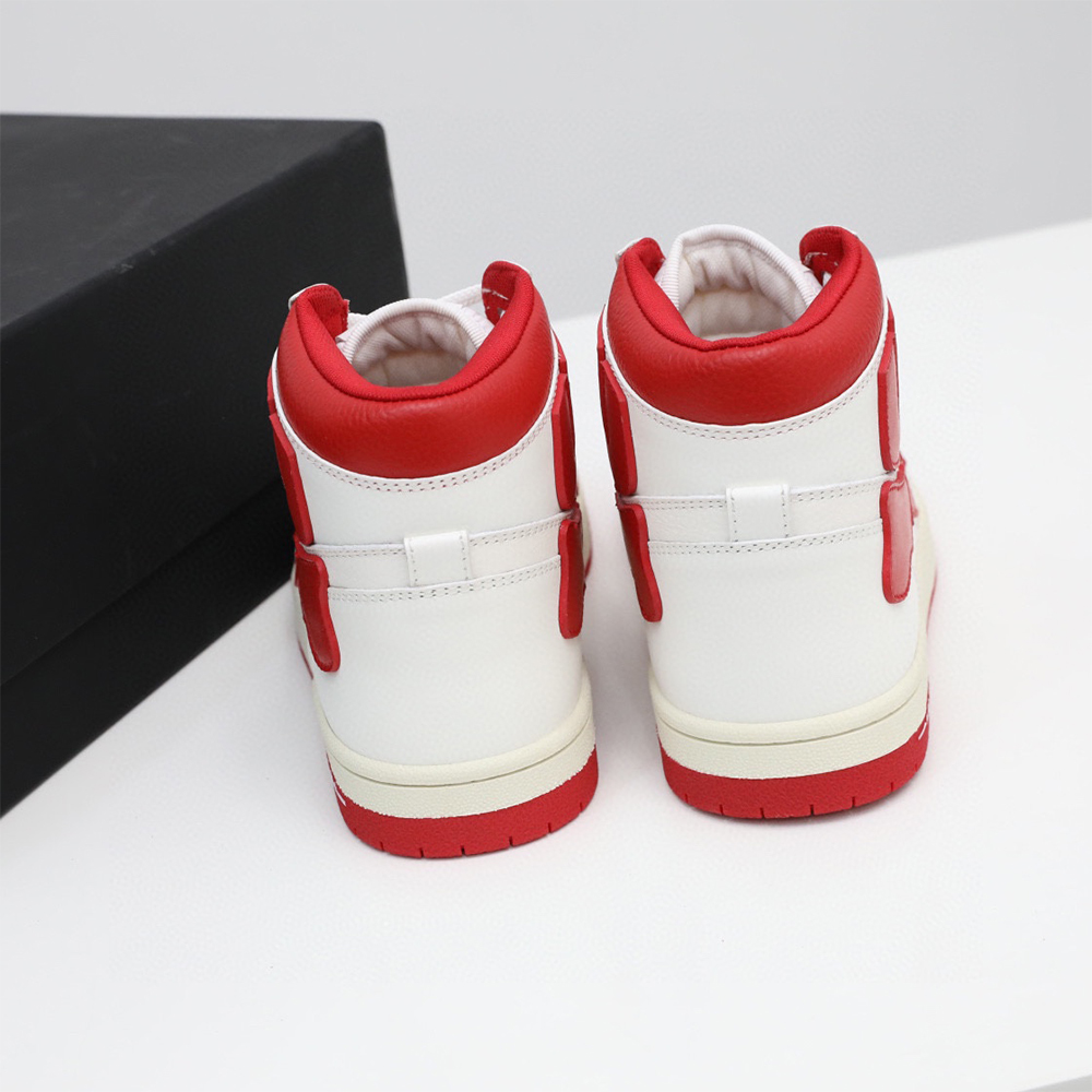 Amiri Skel-Top Hi Sneaker Red/White - FashionPlug