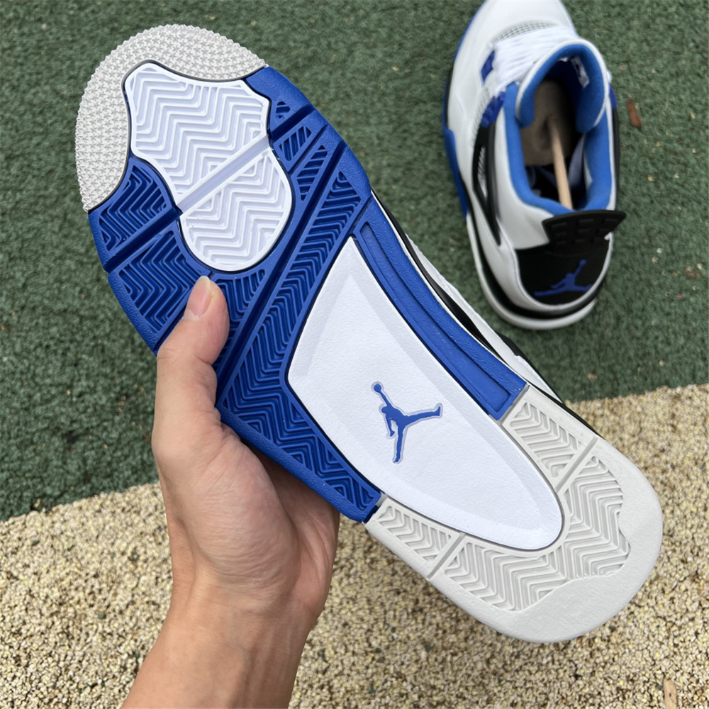 Nike Air Jordan 4 Retro White Motorsports Sneaker - FashionPlug