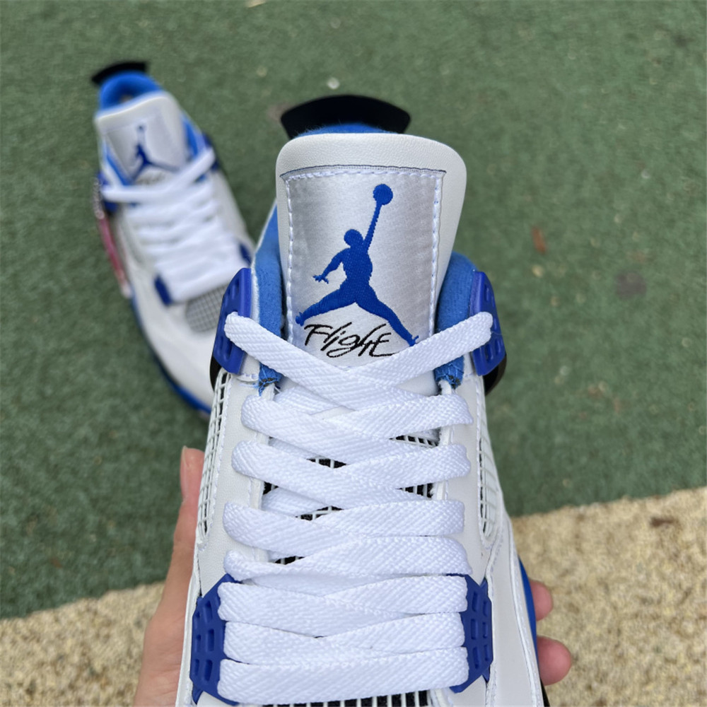 Nike Air Jordan 4 Retro White Motorsports Sneaker - FashionPlug