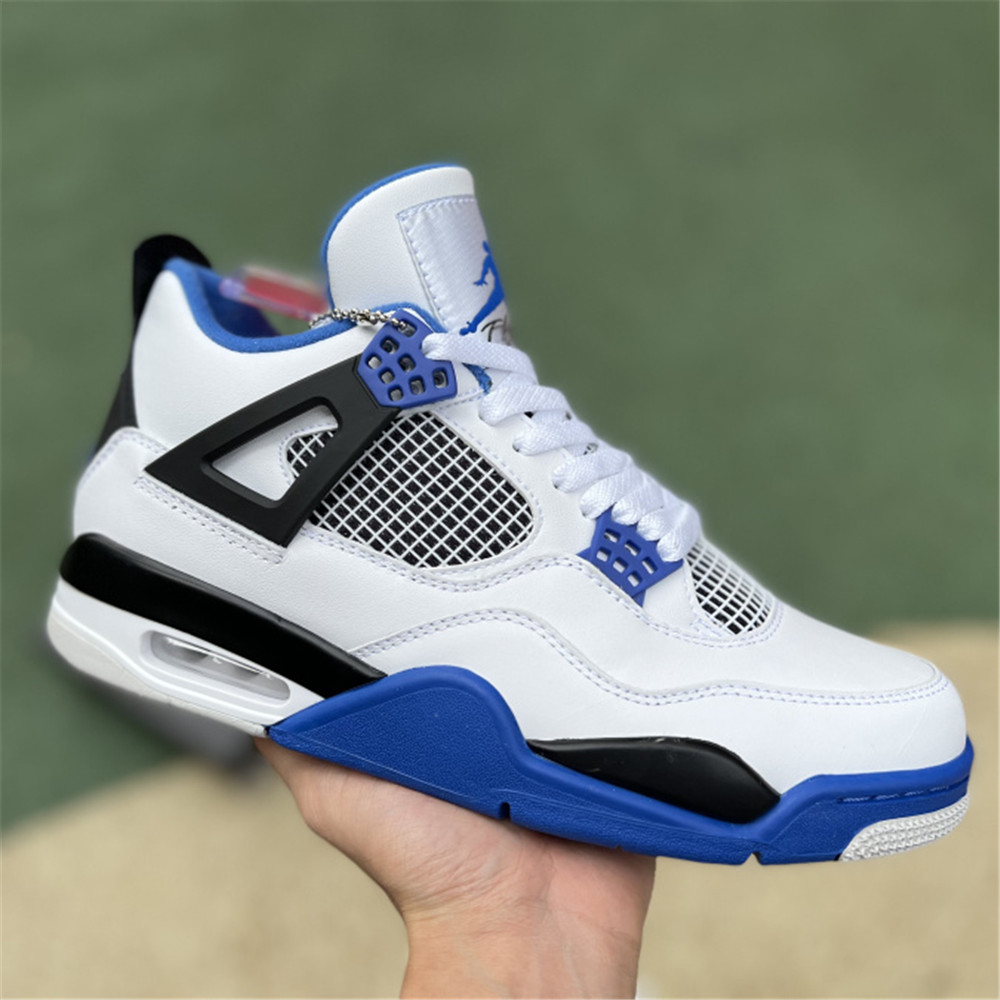 Nike Air Jordan 4 Retro White Motorsports Sneaker - FashionPlug