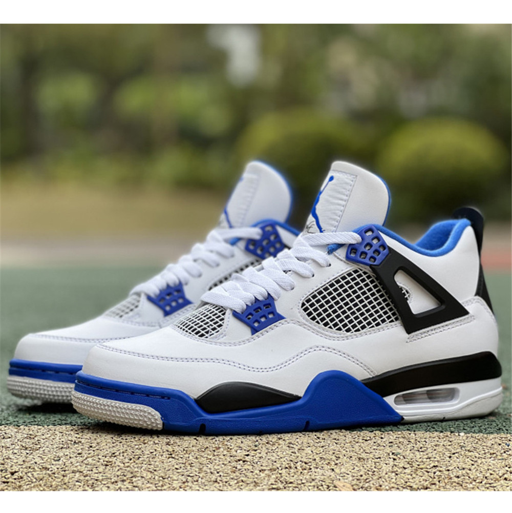 Nike Air Jordan 4 Retro White Motorsports Sneaker - FashionPlug