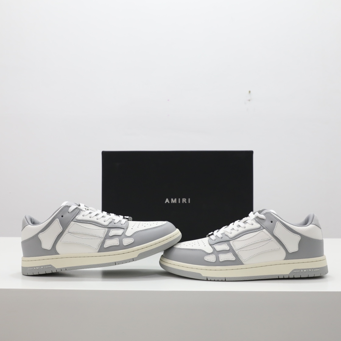 Amiri Skel-Top Low Sneaker Grey/White - FashionPlug
