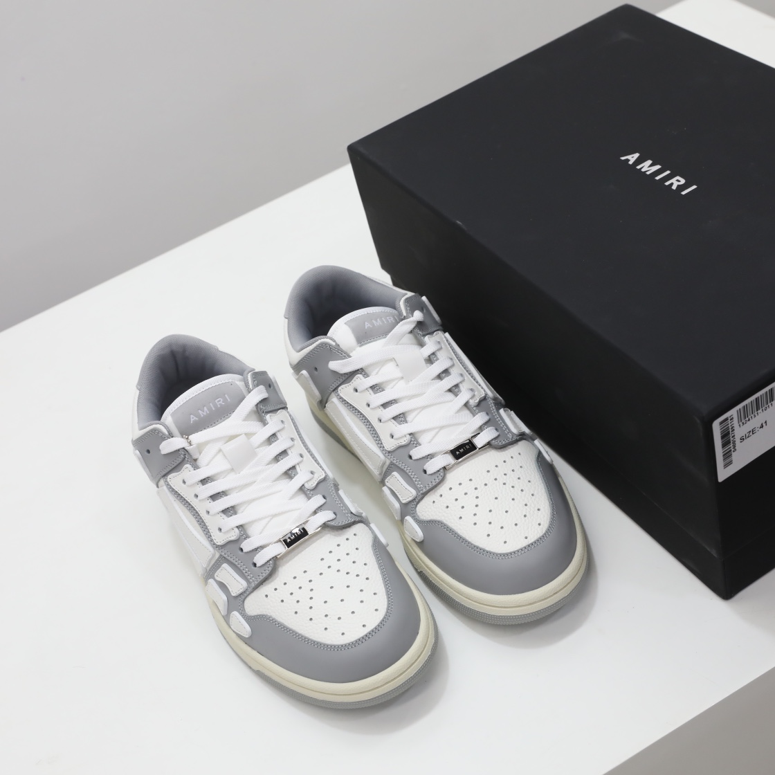 Amiri Skel-Top Low Sneaker Grey/White - FashionPlug