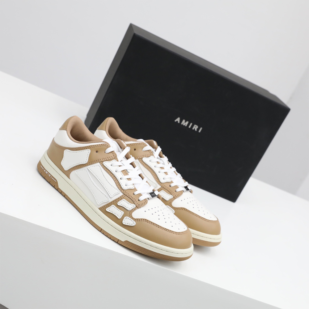 Amiri Skel-Top Low Sneaker Brown/White - FashionPlug