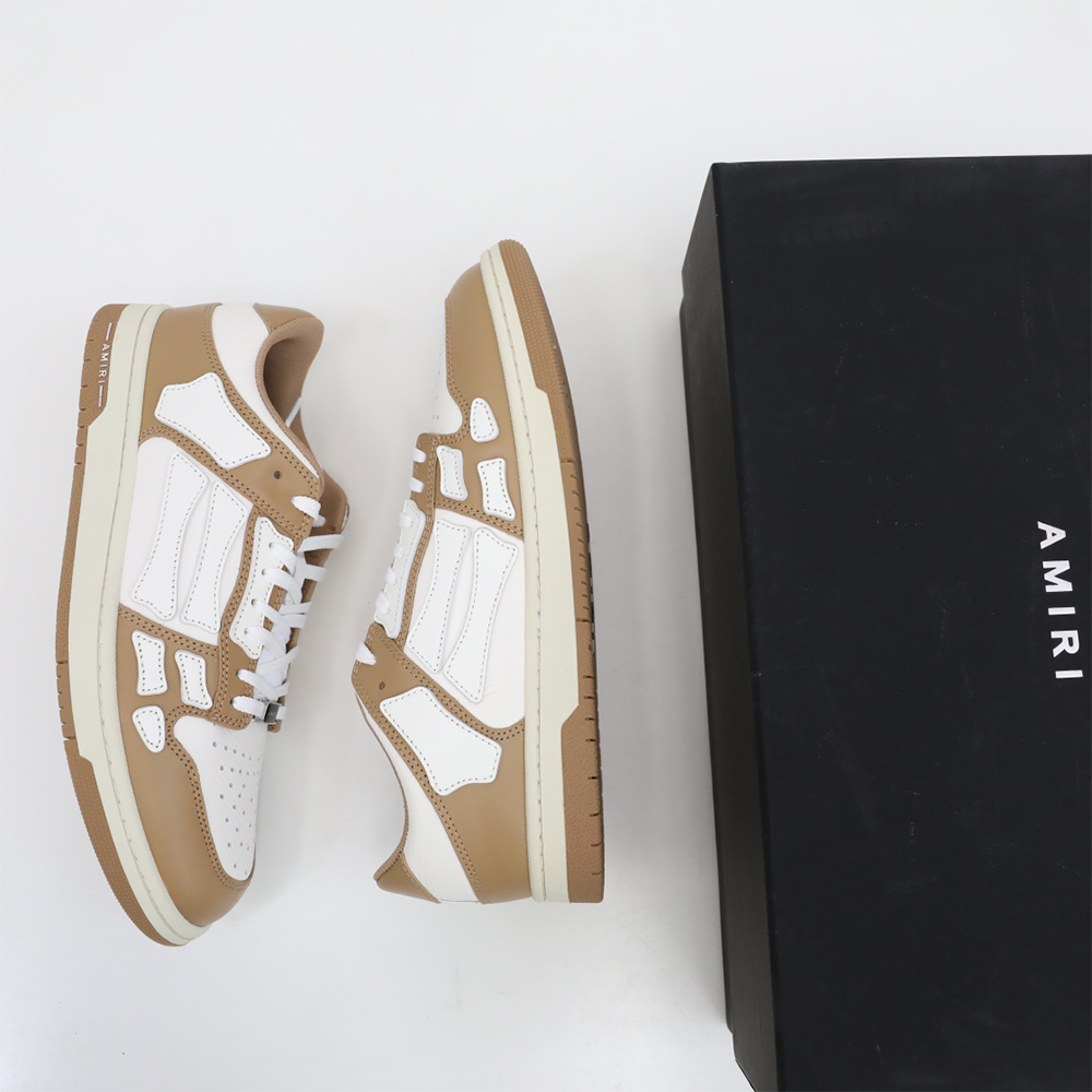 Amiri Skel-Top Low Sneaker Brown/White - FashionPlug