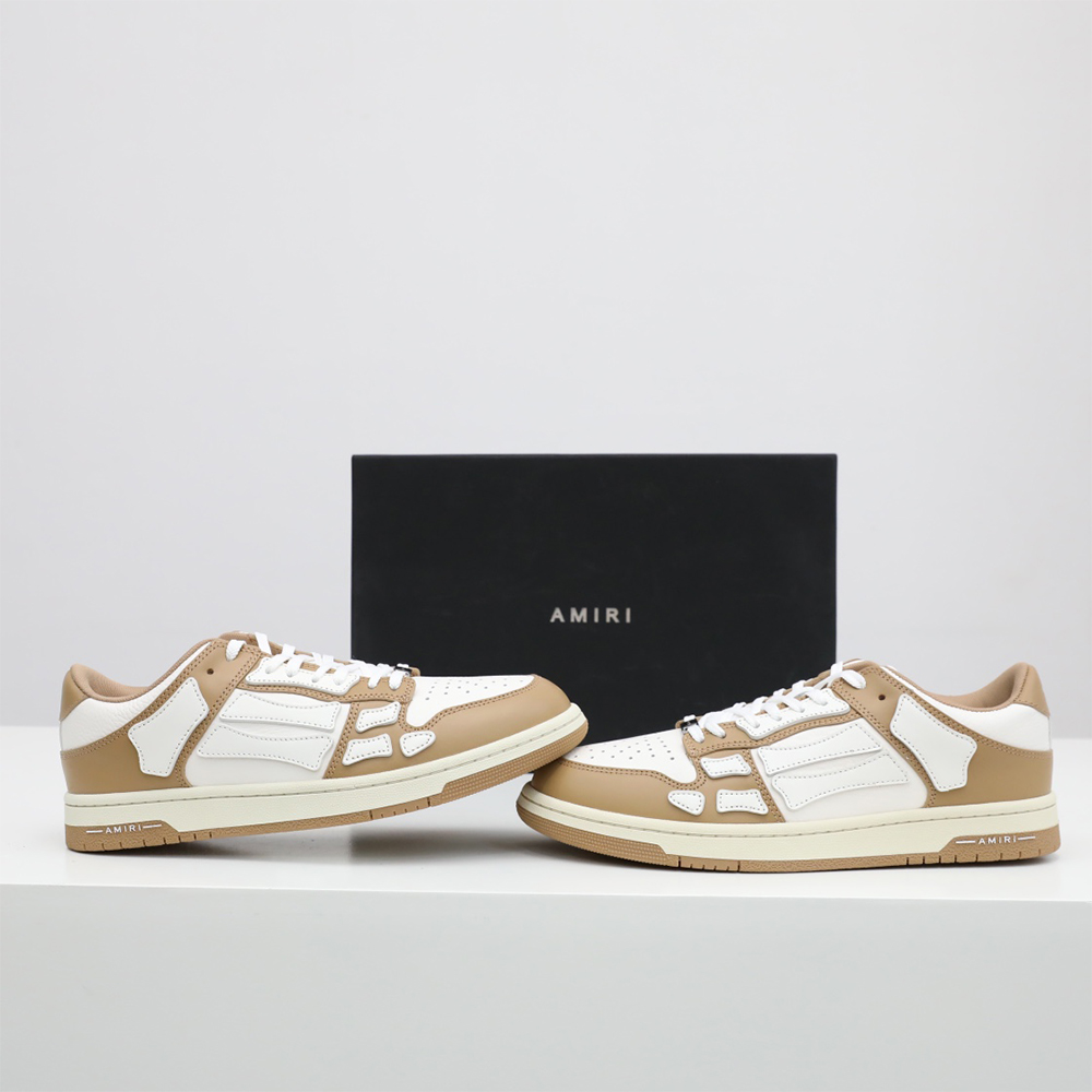Amiri Skel-Top Low Sneaker Brown/White - FashionPlug