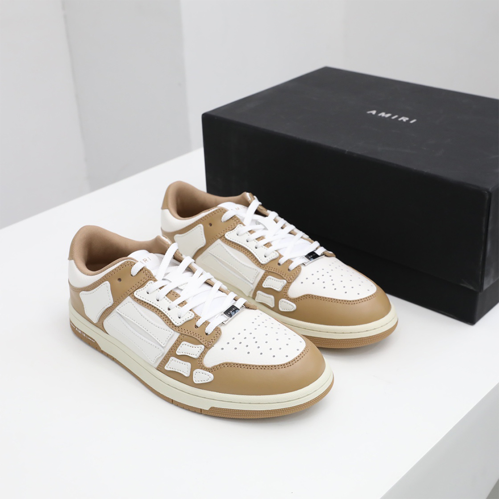 Amiri Skel-Top Low Sneaker Brown/White - FashionPlug