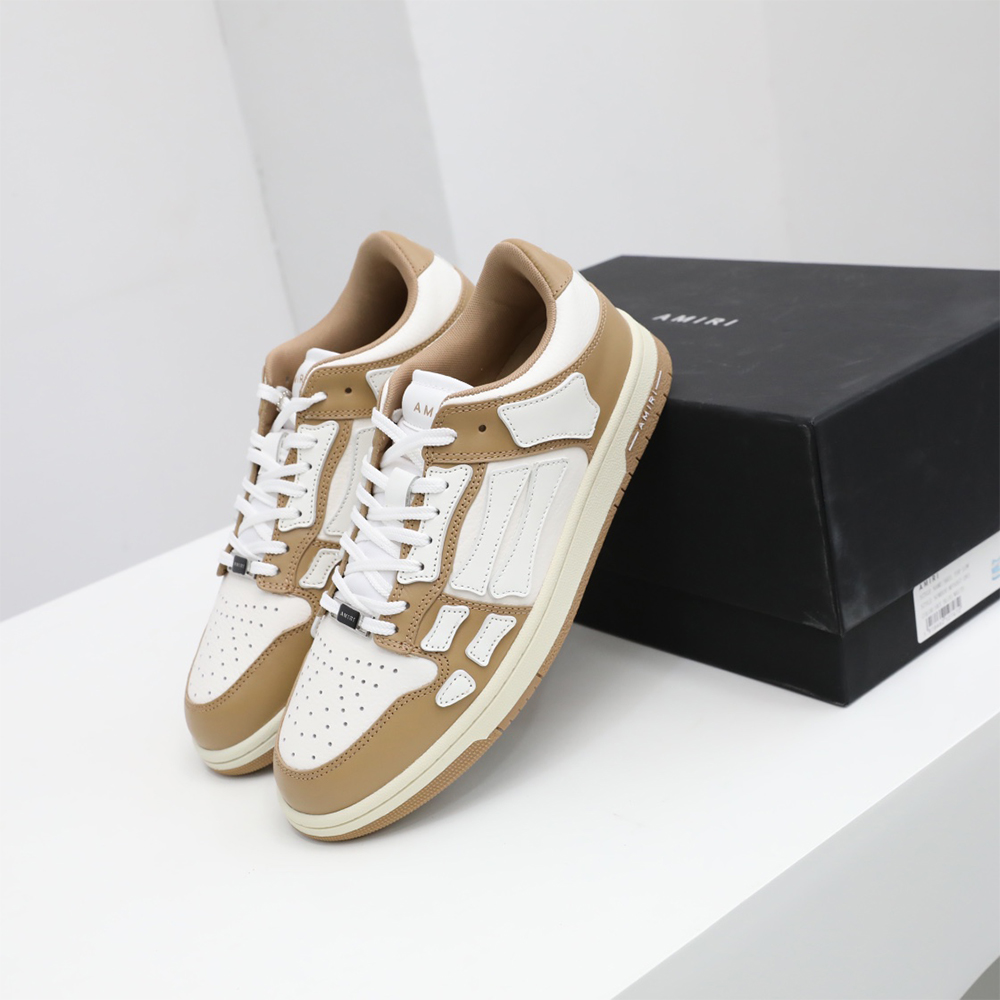 Amiri Skel-Top Low Sneaker Brown/White - FashionPlug