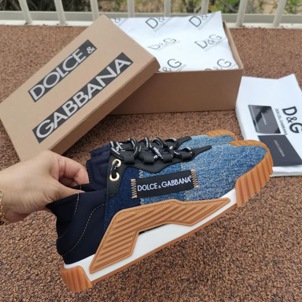 Dolce & Gabbana Mixed-Material NS1 Sneakers - FashionPlug