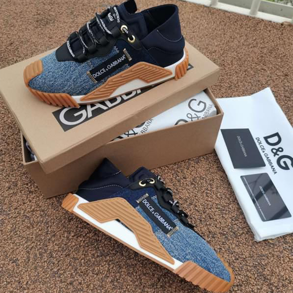 Dolce & Gabbana Mixed-Material NS1 Sneakers - FashionPlug