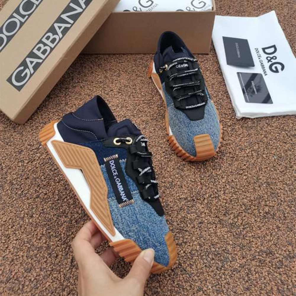 Dolce & Gabbana Mixed-Material NS1 Sneakers - FashionPlug
