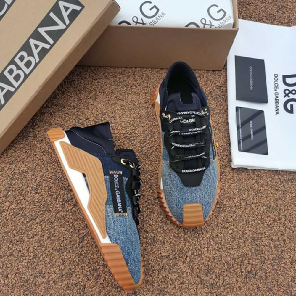 Dolce & Gabbana Mixed-Material NS1 Sneakers - FashionPlug