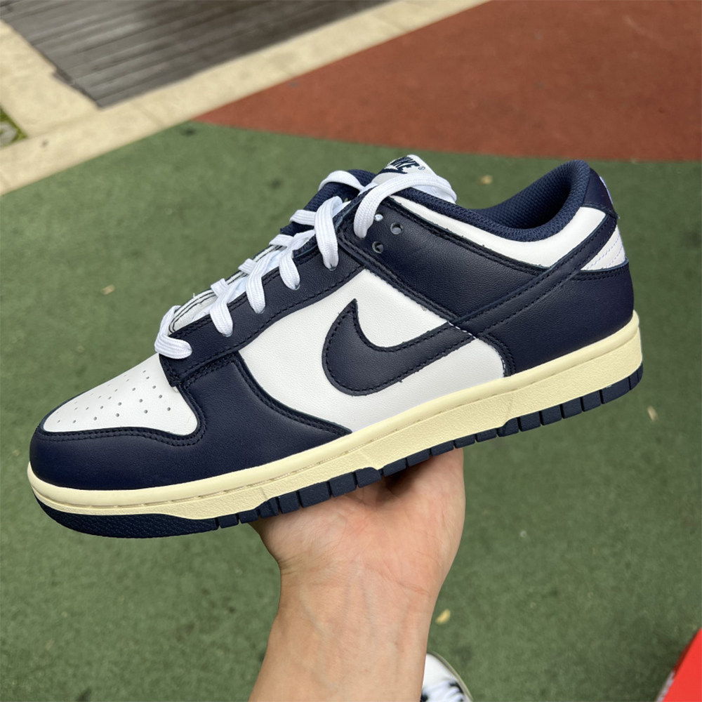 Nike Dunk Vintage Navy Sneaker - FashionPlug
