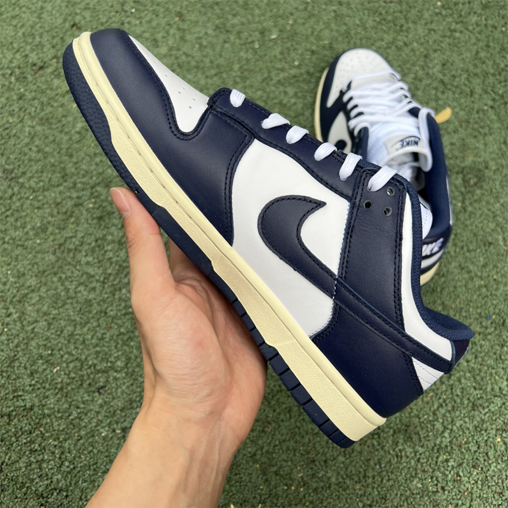 Nike Dunk Vintage Navy Sneaker - FashionPlug