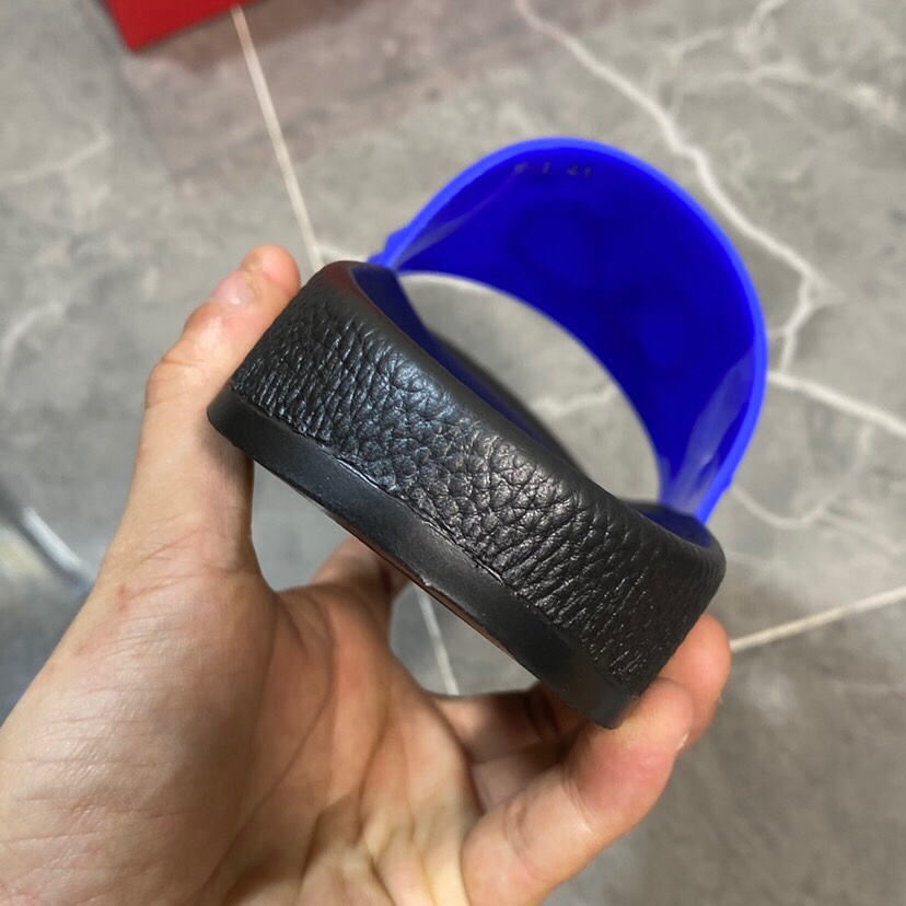 Valenti Garavani Summer V Logo Singature Sandal In Blue - FashionPlug