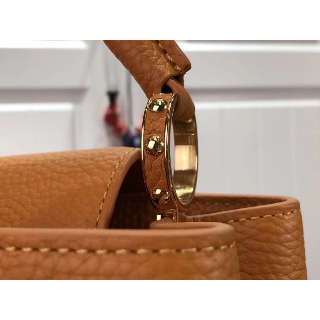 Louis Vuitton Capucines Handbag In Brown（27 x 18 x 9cm） - FashionPlug