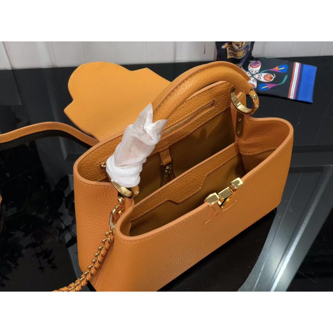 Louis Vuitton Capucines Handbag In Brown（27 x 18 x 9cm） - FashionPlug