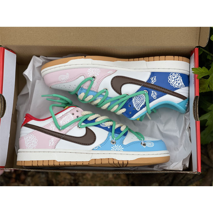 Nike Dunk Colorful Cashew Nuts Low Sneaker CZ 2496-100 - FashionPlug