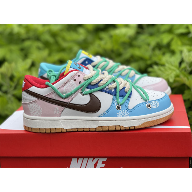 Nike Dunk Colorful Cashew Nuts Low Sneaker CZ 2496-100 - FashionPlug