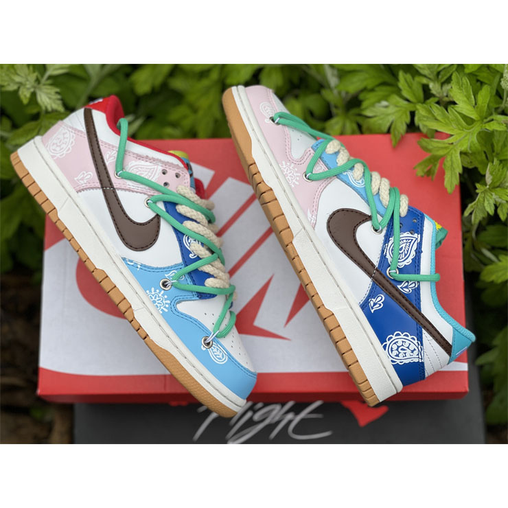 Nike Dunk Colorful Cashew Nuts Low Sneaker CZ 2496-100 - FashionPlug