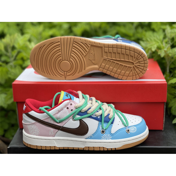 Nike Dunk Colorful Cashew Nuts Low Sneaker CZ 2496-100 - FashionPlug