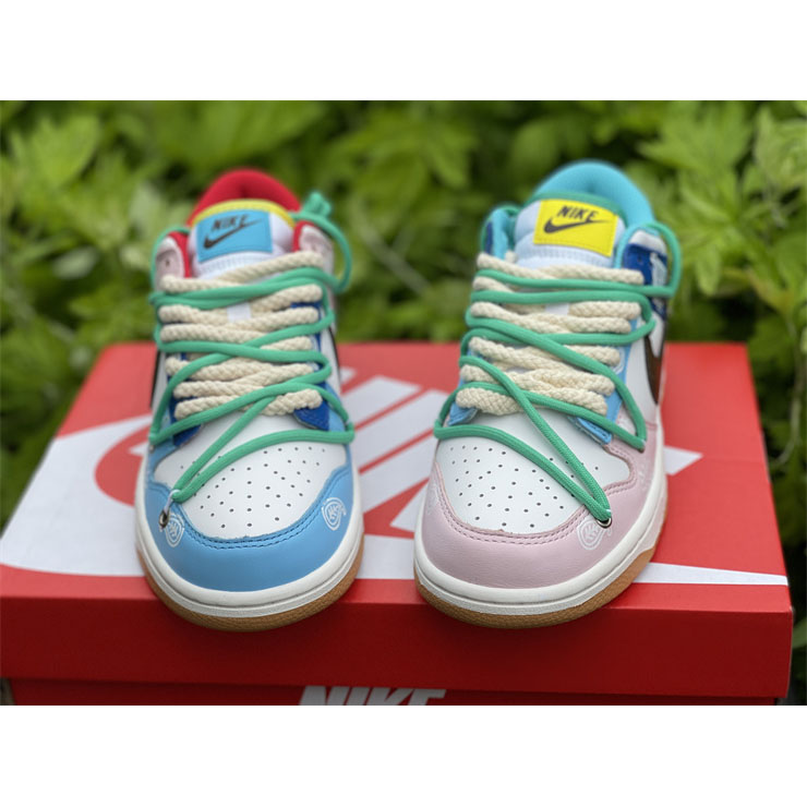 Nike Dunk Colorful Cashew Nuts Low Sneaker CZ 2496-100 - FashionPlug
