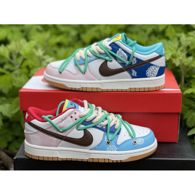 Nike Dunk Colorful Cashew Nuts Low Sneaker CZ 2496-100 - FashionPlug