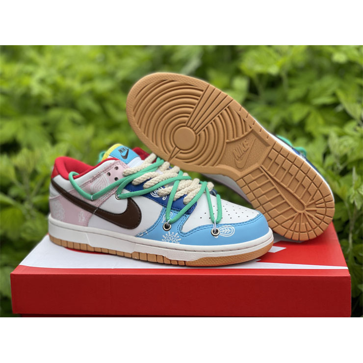Nike Dunk Colorful Cashew Nuts Low Sneaker CZ 2496-100 - FashionPlug