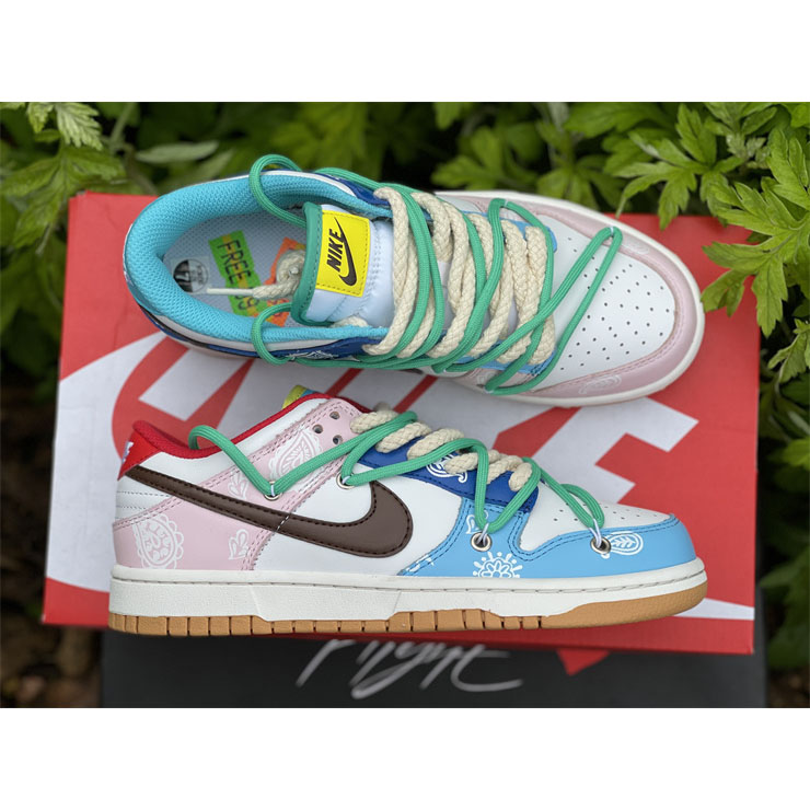 Nike Dunk Colorful Cashew Nuts Low Sneaker CZ 2496-100 - FashionPlug