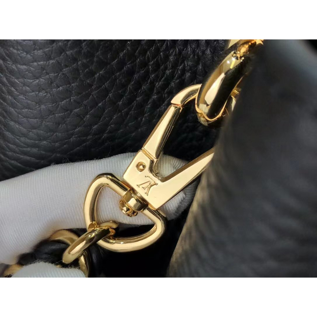 Louis Vuitton Capucines Handbag In Black（27 x 18 x 9cm） - FashionPlug