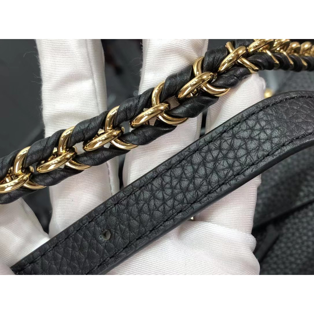 Louis Vuitton Capucines Handbag In Black（27 x 18 x 9cm） - FashionPlug