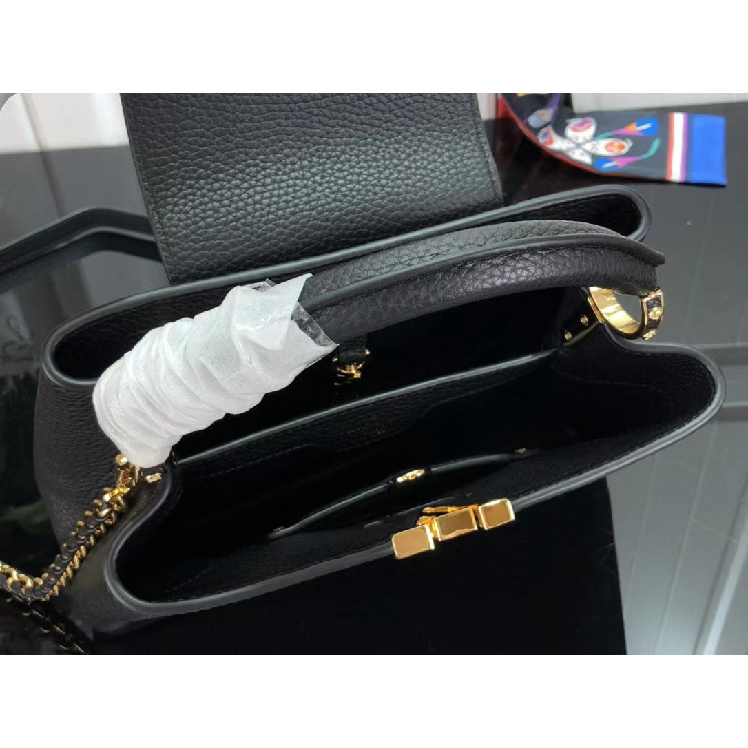 Louis Vuitton Capucines Handbag In Black（27 x 18 x 9cm） - FashionPlug