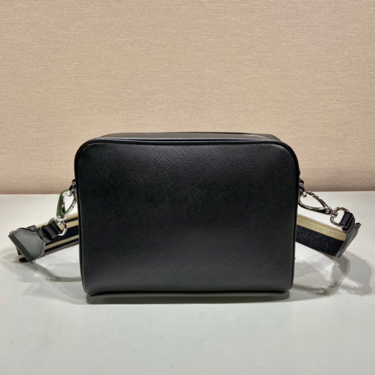 Prada Saffiano Leather Shoulder Bag(24-18-6cm) - FashionPlug