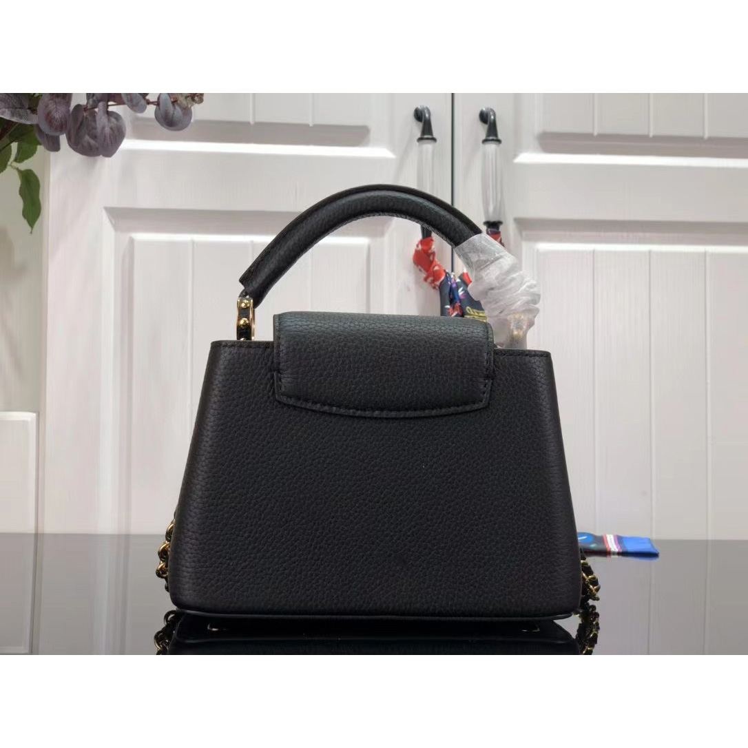 Louis Vuitton Capucines Mini Handbag In Black(21 x 14 x 8 cm) - FashionPlug