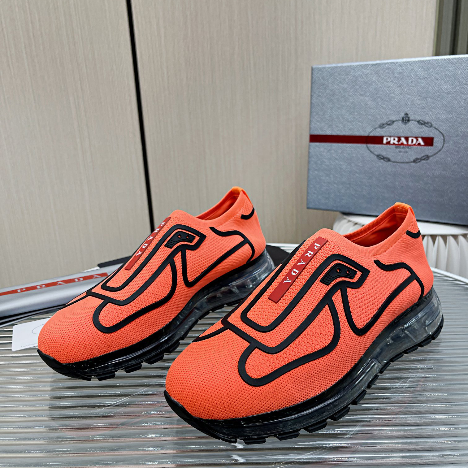 Prada Logo Sneakers  - FashionPlug