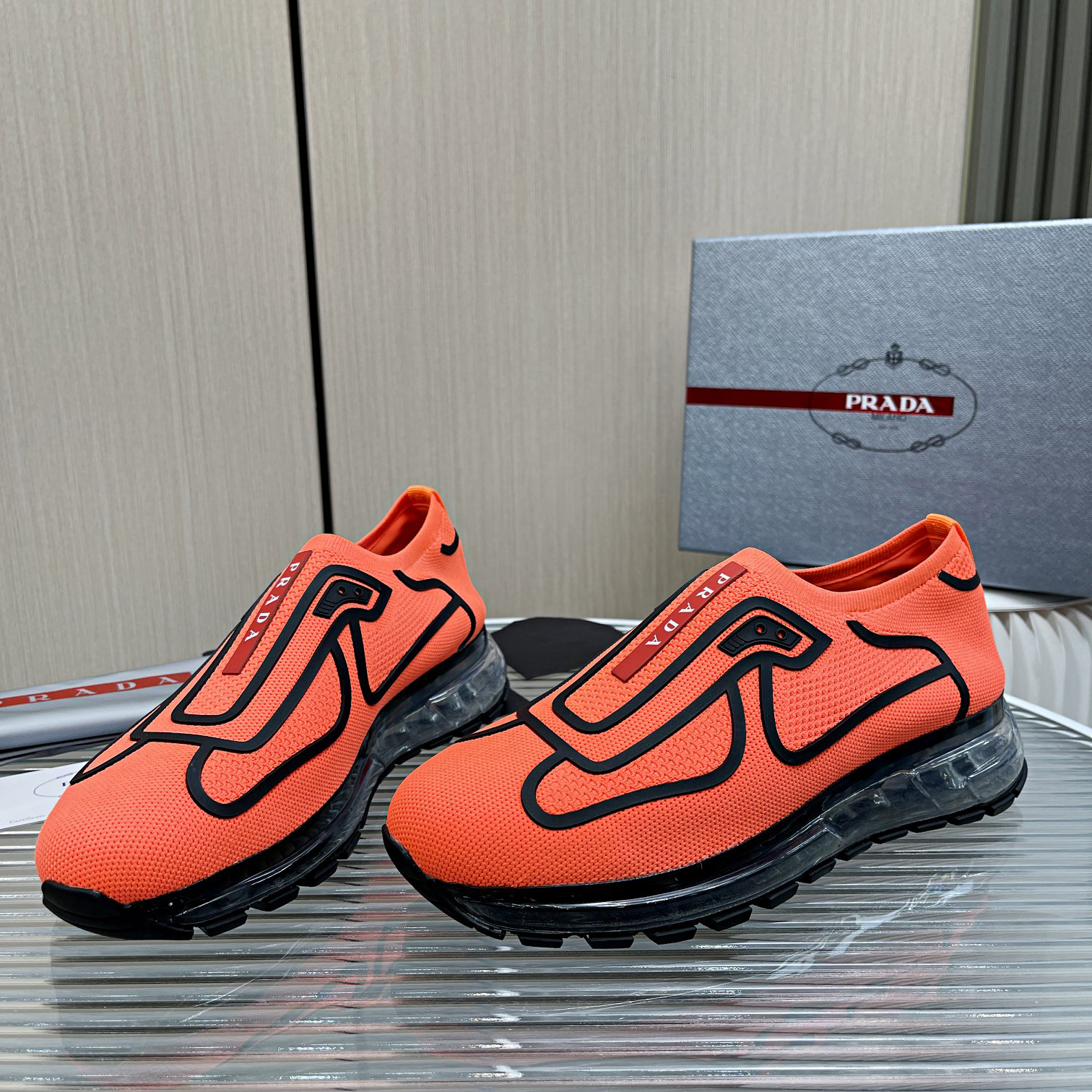 Prada Logo Sneakers  - FashionPlug