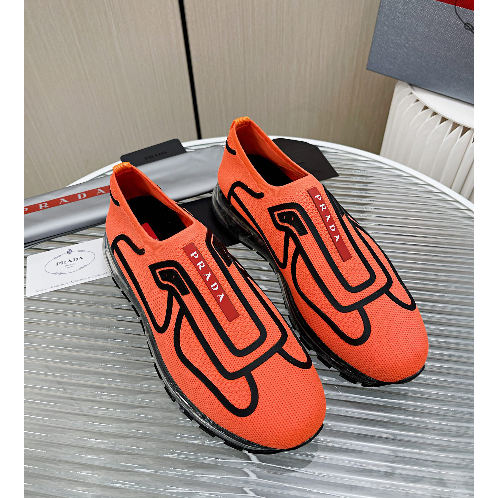Prada Logo Sneakers  - FashionPlug